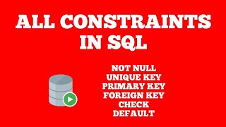 All Constraints In SQL | Oracle SQL Tutorial for beginners | Techie Creators