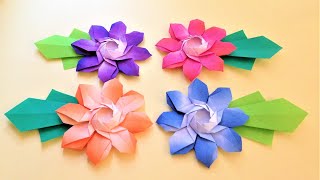折り紙 ハイビスカスの葉 立体 折り方 Niceno1 Origami Hibiscus Leaves 3d Tutorial