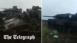Russia releases footage allegedly showing 'trophy' abandoned western tanks