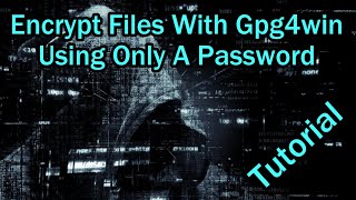 How To Encrypt And Decrypt Files With Gpg4win Only Using A Password And Not Public And Private Key?
