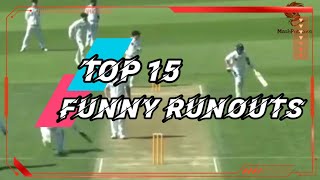Top 15 funny runouts | Cricket History | Funny Moments | Mashpotatoes YTC