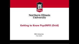 Getting to Know PsycINFO (Ovid)
