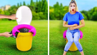 HOW TO MAKE A TOILET FOR EMERGENCY SITUATIONS | CRAZY PARENTING HACKS EVERYONE NEEDS TO TRY!