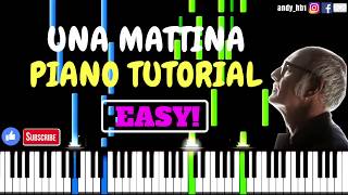 Una Mattina - Ludovico Einaudi / EASY Piano Tutorial / Sheetmusic / Midi
