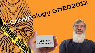 Criminology Crime and Criminology P1