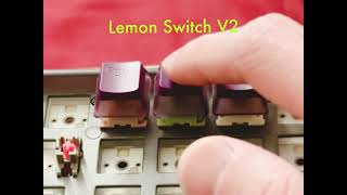 Outemu Peach Switch V2, Lemon Switch V2, and Silent Cream Yellow Comparison