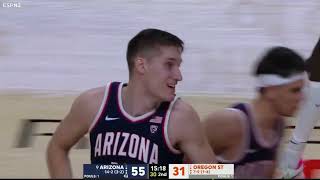 Ąžuolas Tubelis scores game-high 25 as No. 9 Arizona downs Oregon State