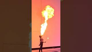 Highest flame blown by a fire breather - 5.4 metres (17 ft 8.52 in) by Sara Spadoni 🔥