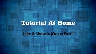 Hide & Show Method of jQuery