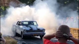 Hardcore Happening 1967 Nova 9000 rpm 700hp+ Small Block Chevy 427 Burnout and Nitrous Hit 🙂!