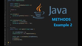 Java programming Method Example 2: Calculating Area of a circle