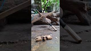 pump drill, the traditional art of starting a fire #primitivefire #traditionalfire #survival