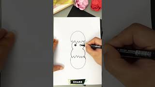 easter egg with cute chick #shortsvideo #trending #viral #youtubeshort #shortsfeed #easypapercutting