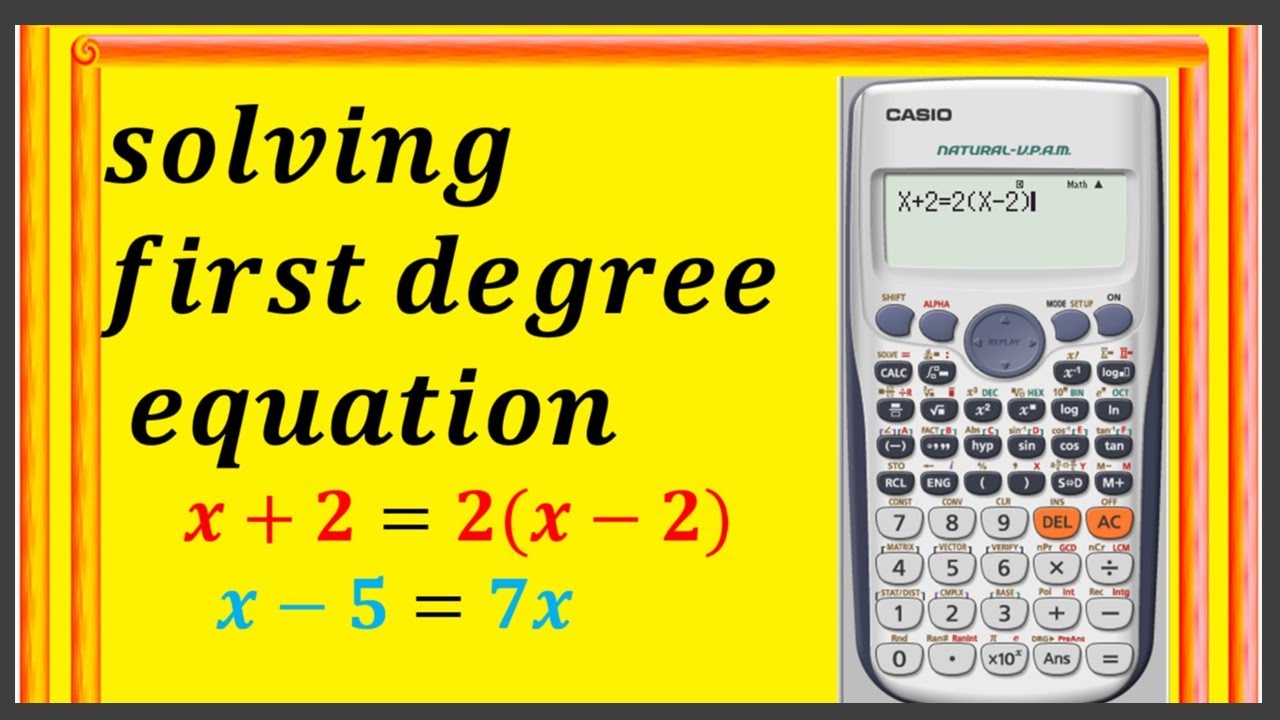 Solving First Degree Equations - YouTube