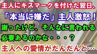 【修羅場】主人にキスマークを付けた翌日、「本当に嫌だ」主人激怒！謝ったけど、そんなに言われる必要あるのかな・・・？主人への愛情がだんだんと…