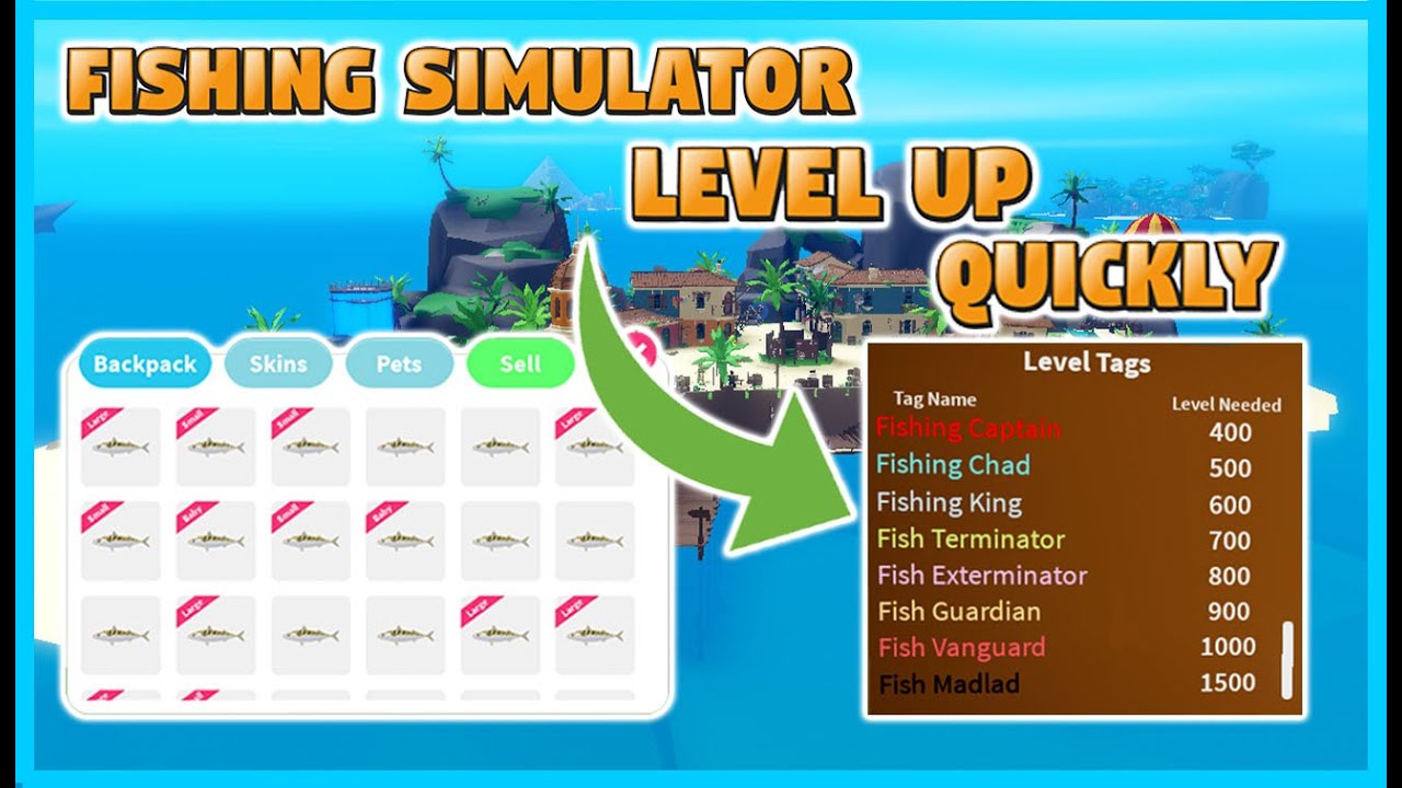 HOW TO LEVEL UP QUICKLY IN FISHING SIMULATOR | ROBLOX - YouTube