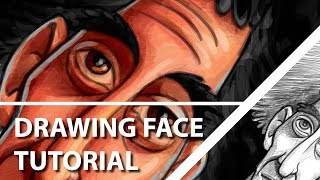 DIGITAL ART | Drawing face tutorial with Wacom Intuos Pro in Photoshop #1 [Speed Drawing]
