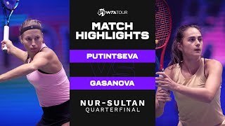 Yulia Putintseva vs. Anastasia Gasanova | 2021 Nur-Sultan Quarterfinal | WTA Match Highlights
