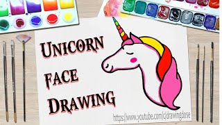 Unicorn Face Coloring | Unicorn Coloring | Unicorn Head Coloring Pages | Coloring Pages