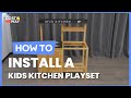 How to Install the Pretend Play Kitchen for Kids | TP10113P #costway #howto