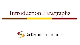 Introduction Paragraphs: How to Write Introduction Paragraphs for Essays