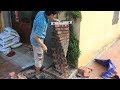 How To Build Twisted Columns From Mortar And Bricks - Construction Design At Home