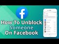 How to Unblock Someone on Facebook