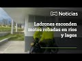 Insólito: ladrones esconden motocicletas robadas en ríos de Cundinamarca