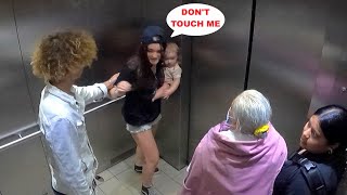 Woman With Baby Harassed By Man In Elevator! (Social Experiment)