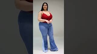 Plus Size Blue Wide Leg Jeans |Fashion Q | #shorts #youtubeshorts #status #status #dress #video