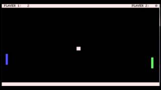 Billy Chatterton Portfolio - First Game I Ever Created: Pong