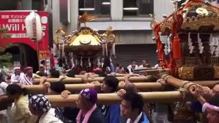 平成28年 立川 諏訪神社 例大祭 神輿パレード　迫力動画です　。