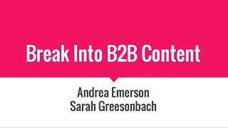 Break Into B2B Copywriting in 30 Minutes