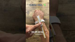 WEAPON PAPER CRAFTING ORIGAMI WORLD WEAPON ART | HOW TO MAKE PAPER SHOOTING WRIST GUN EASY TUTORIAL