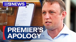 Queensland premier corrects the record about text messages | 9 News Australia