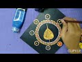 ആലില ഉപയോഗിച്ച് ഒരു painting ചെയ്യാം banyan leaf painting with mandala design home decoration