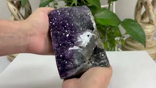 Natural Purple Amethyst Gemstone Crystal Geode Specimen