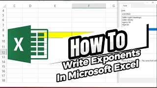 How To Write Exponents In Microsoft Excel