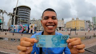 Um dia com 100 REAIS no RECIFE | O que dá pra fazer?