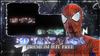 3D Text Editing Pack in Node Video Editor (+Preset )