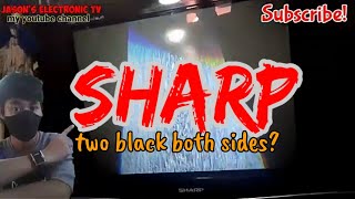 sharp slim crt tv have two black on both sides,,,,how to fix???