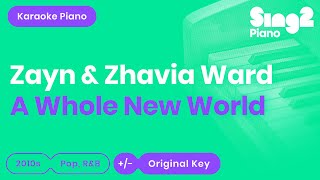 A Whole New World - Aladdin | ZAYN, Zhavia Ward (Karaoke Piano)
