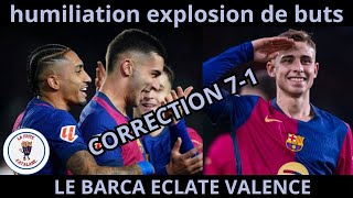 BARCA 7-1 VALENCE HUMILIATION EXPLOSION DEMONSTRATION LE COLLECTIF ET FERMIN ONT REPONDU PRESENT