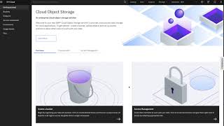 IBM Cloud: object storage, bucket and credential