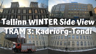 Estonia Tallinn Tram 3 Kadriorg - Tondi [4K60] Winter 2021