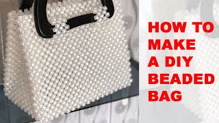 DIY VINTAGE BOX PEARL BEADED BAG // PEARL BEAD BAG ||