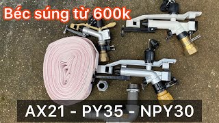 Súng tưới phun mưa bằng đồng giá rẻ AX21 - NPY30 - PY35