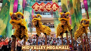 Mid Valley Megamall Acrobatic Lion Dance Showdown | CNY 2025 Celebration! #吉隆坡光藝龍獅體育會