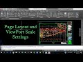 Layout page setup manager and drawing viewports  scales in autocad