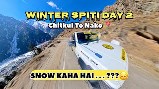 Winter SPITI Expedition on JIMNY | PETROL Ni Mila 😨| CHITKUL To NAKO 📍| Day 02| #spiti #expedition